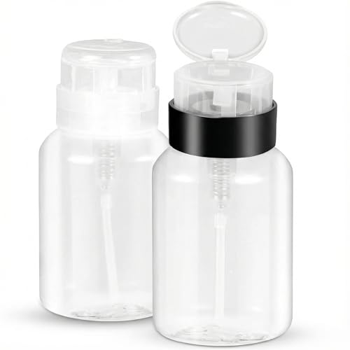 Acetone-Safe Nail Polish Remover Pump Dispenser, 200ml - 2 Pack