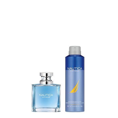 Nautica Voyage Men's Fragrance Gift Set - 1.6oz EDT + 5.9oz Spray