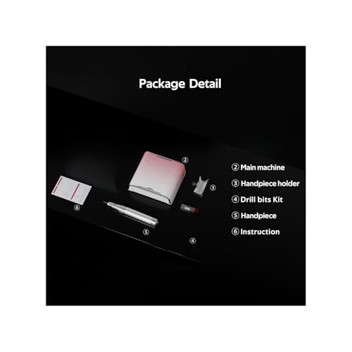 M Nova Pro Cordless Nail Drill - 35,000 RPM Brushless E-File for Acrylic & Gel Nails