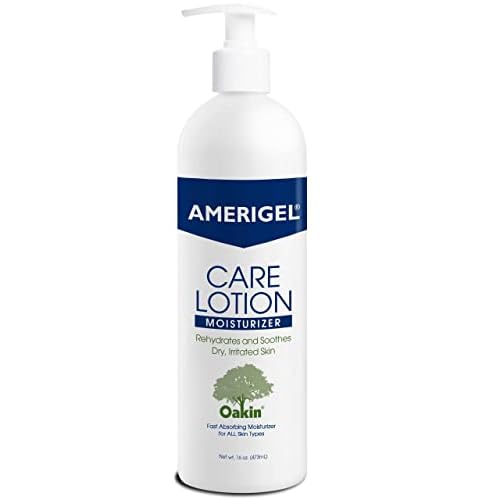 AMERIGEL Care Lotion Bundle - Hypoallergenic Moisturizer (6 oz.) Rehydrates & Soothes Dry Skin - Care Lotion for Diabetic Skin Care (16 oz.) Soothes Irritated Skin