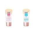 MAYBELLINE Dream Fresh & Pure Skin Clearing BB Creams, 8-in-1 Beauty Balms with SPF 30 & 2% Salicylic Acid, 1 Fl Oz Each