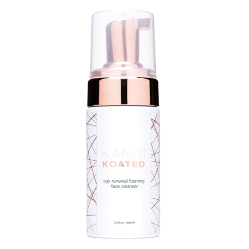 Kandi Koated Age-Renewal Foaming Facial Cleanser ? Plant-Based Face Wash with B3, Turmeric & Rose Hip ? Hydrating, Radiance-Boosting, Vegan, Small Batch ? 3.4 fl oz
