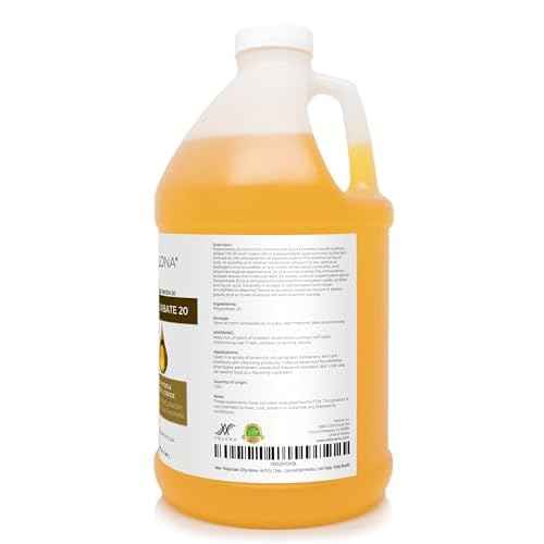 Polysorbate 20 by Velona - 64 Fl Oz | Solubilizer, Food & Cosmetic Grade | All Natural for Cooking, Skin Care and Bath Bombs | Use Today - Enjoy Results