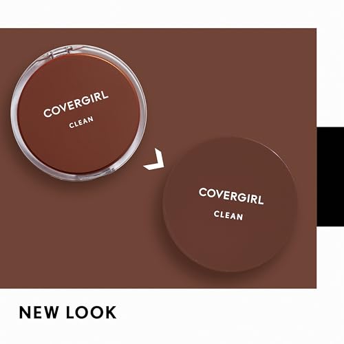 COVERGIRL Clean Pressed Powder Compact, Creamy Beige 150, 0.39 oz(11g)