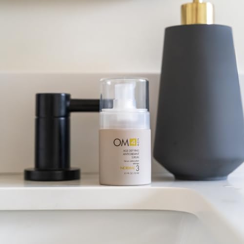 Organic Male OM4 Normal STEP 3: Age-Defying Antioxidant Serum - Men anti-aging light facial Vitamin C solution refines fine lines and wrinkles for men