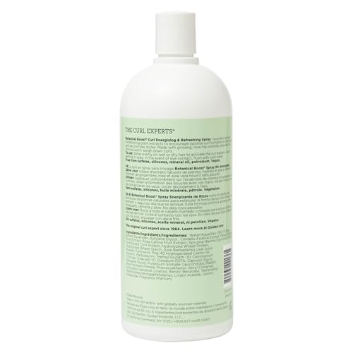 Ouidad Botanical Boost Curl Energizing & Refreshing Spray for Curly Hair ? Lightweight Curl Refresher On Wet or Dry Hair, No-Residue Formula & Lasting Definition,Protects Against Damage, Silicone-Free