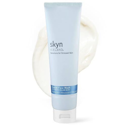 Skyn ICELAND Glacial Face Wash with White Willow Bark, Creamy Foaming Cleanser for Oily & Combination Skin, 5 Fl Oz