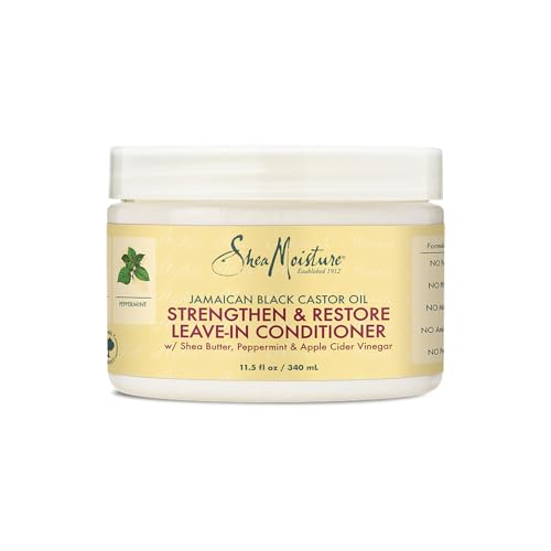 SheaMoisture Jamaican Black Castor Oil Leave In Conditioner for Hair To Soften and Detangle 20 oz and 11.5oz