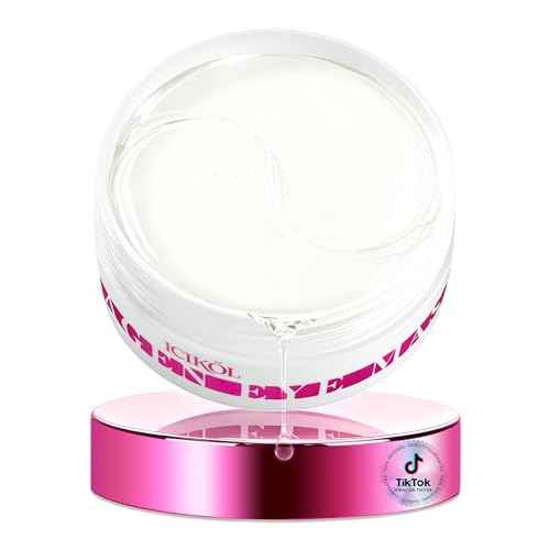 ICIKOL Under Eye Patches with Collagen, Eye Patches for Puffy Eyes and Dark Circles, Glowing - Deep Hydrating Hydrogel Eye Mask for Wrinkles, Fine Lines, Korean Skin Care for Women, 30 Pairs (White)