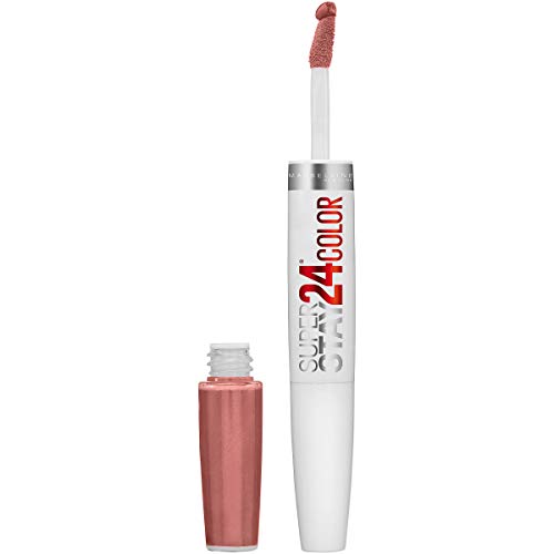 Maybelline SuperStay 24 2-Step Liquid Lipstick Makeup, Committed Coral, 1 kit