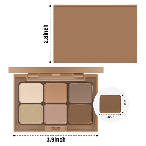 Boobeen 6-Color Nude Eyeshadow Palette - Matte & Shimmer