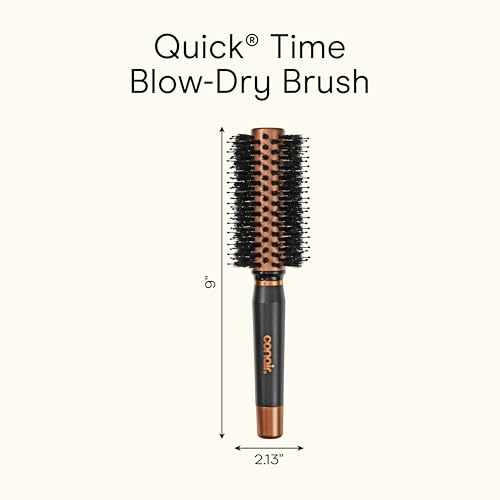 Conair Round Hair Brush Copper Quick Dry Boar & Nylon