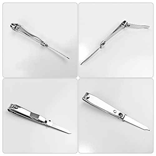 Individually Wrapped Nail Clippers Stainless Steel Fingernail Clippers Bulk, Sturdy Toenail Clippers Thick Nail Tip Cutter Trimmer for Homeless/Men and Women/Hotel 6.8cm X 1.2cm (Set of 100)