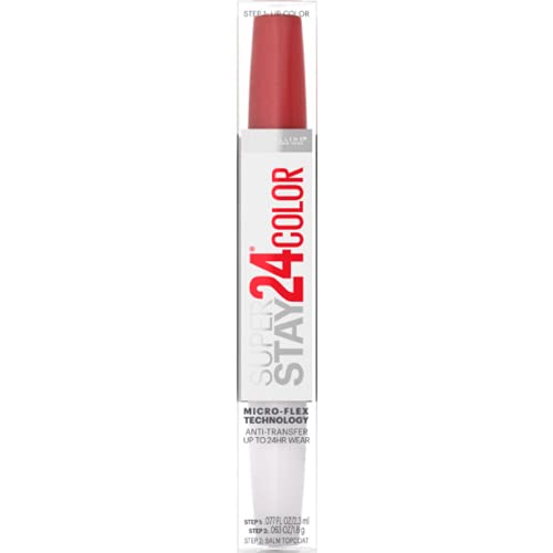 MAYBELLINE Super Stay 24 2-step Long Lasting Liquid Lipstick and Lip Balm, 925 Brooklyn Sunset, 1 count