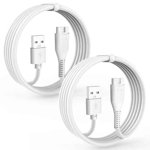 2 PCS Charger Cord Replacement for Flawless Nu Razor, USB Charging Cable for Finishing Touch Flawless Nu Trimmer Power Cord, 5FT