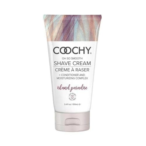 Coochy Shave Cream - Moisturizing Intimate Razor Gel - Island Paradise Scent - 3.4 Fl Oz