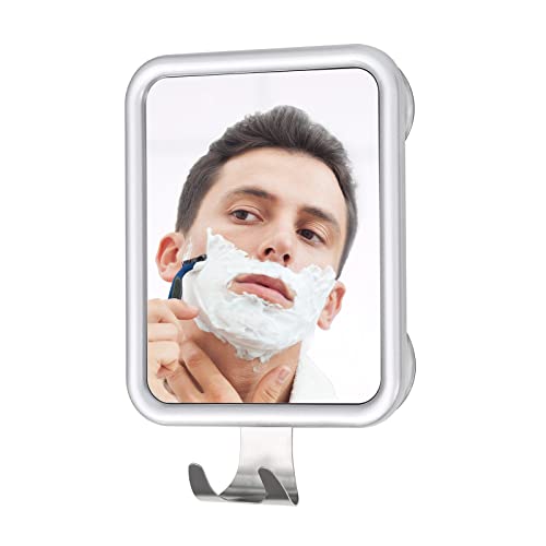 Ettori Shower Mirror Fogless for Shaving and Makeup Mirror-1x and 5X Magnification