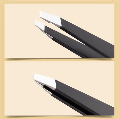 2-Pack Precision Tweezers Set - Slant & Point Tip