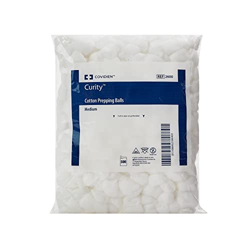 Covidien Curity Medium Non-Sterile Cotton Prepping Balls - 500 Count