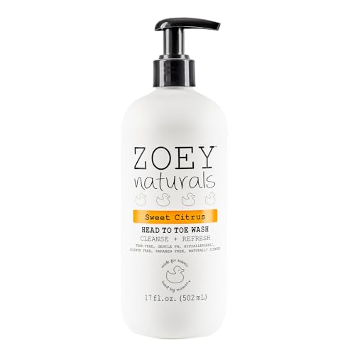 Zoey Naturals Sweet Citrus Baby Wash & Shampoo - Tear-Free & Natural
