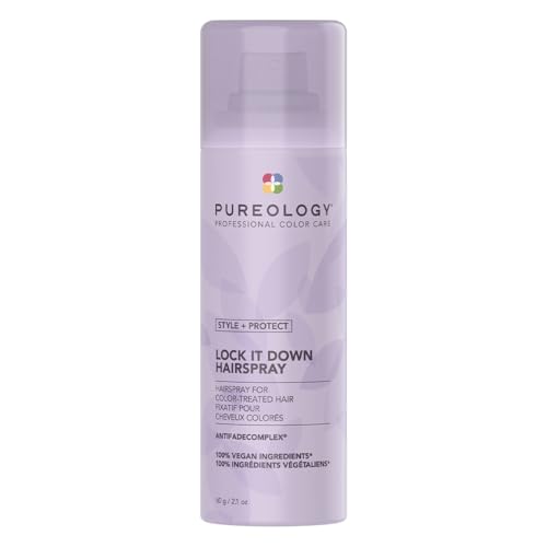 Pureology Lock It Down Hairspray, Maximum Hold, Color-Treated Hair