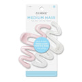 Gimme Beauty Medium Hair Trend Alert Twists & Buns - Break-Resistant, Recycled Plastic Clip - Non-Slip, Firm Hold Clip for All Hair Types - Trendy Wave Design - Pink/White