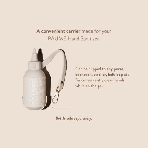 PAUME Travel Hand Sanitizer Duo with Vegan Leather Pouch, 3oz, Refillable, Moisturizing & Antibacterial