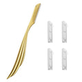 Dermaplane Razor W/ 4pcs Refill Blades, Japanese Blades Precision Face Razors, Personalized Dermaplaning Shaving Tools for Women, Small Razors for Peach Fuzz, Travel Case included