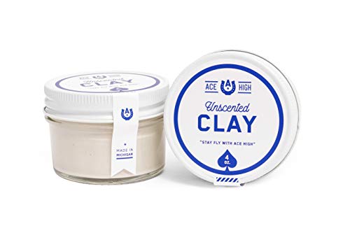 Ace High Unscented Hair Clay - Strong Hold Matte Finish 4oz