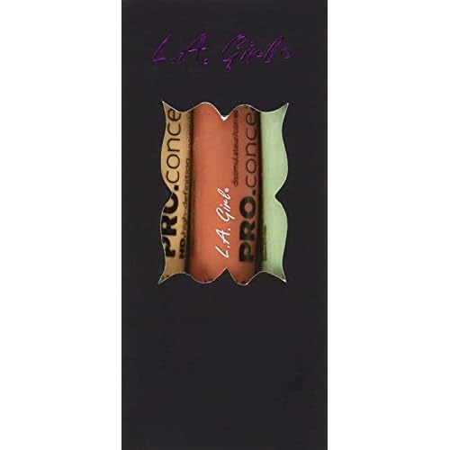 L.A. Girl Pro Conceal Set Orange, Yellow, Green Correctors, Pack of 3 (Bundle GC990+GC991+GC992-B)