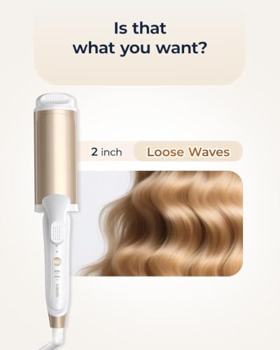 FURIDEN Lite Gold Dual-Voltage Travel Curling Iron for Europe