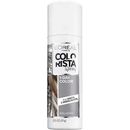 L'Oreal Paris Colorista 1-Day Temporary Hair Color Spray, Silver