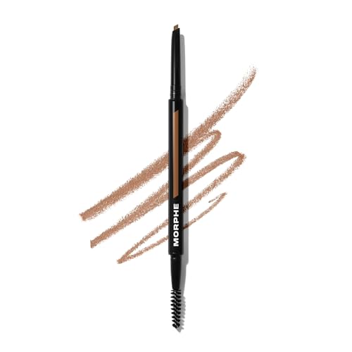 Morphe Dual-Ended Eyebrow Pencil & Spoolie - Precise Shaping & Filling - Almond