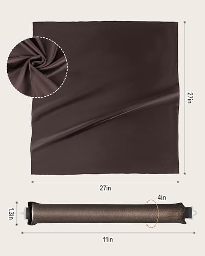 Heatless Hair Curling Rod Set with Satin Scarf - Velvet Overnight Rollers
