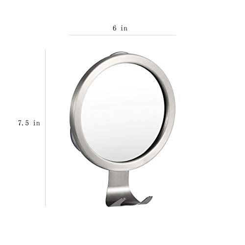 Ettori Fogless Shower Mirror with Razor Holder - 3 Suction Cups