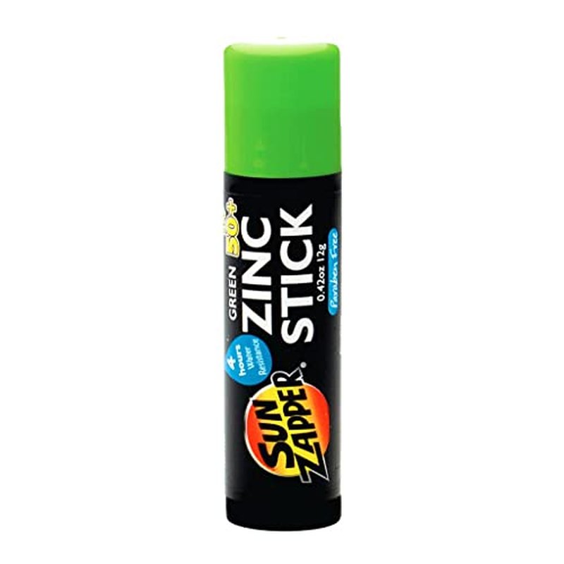 Sun Zapper Zinc Oxide Sunscreen Stick SPF 50+ Green ? Colored Mineral Sunscreen Stick for Face, Water Resistant Sunblock for Kids and Adults, Broad Spectrum, Travel Size 12g (0.42 oz), Australian Made