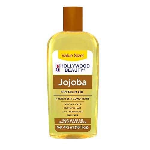 Hollywood Beauty Jojoba Oil 16 oz - Hair, Scalp & Skin