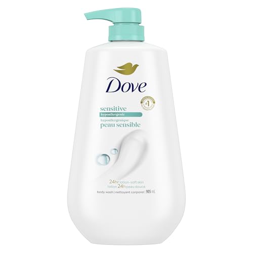Dove, Body Wash for Softer and Smoother Effectively Washes Away Bacteria While Nourishing Your, Sensitive Skin, 34 Fl Oz (Pack of 3)