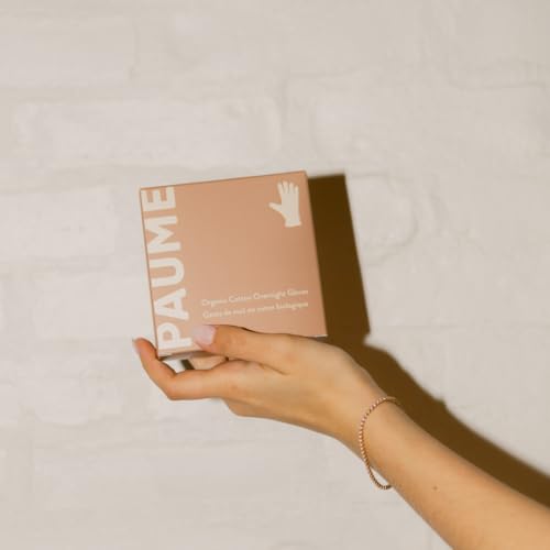PAUME Organic Cotton Overnight Hydration Gloves for Dry Hands (1 Pair)