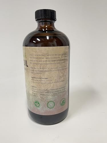 Organic Jamaican Black Castor Oil - 8oz Cold Pressed for Hair, Skin & Nails