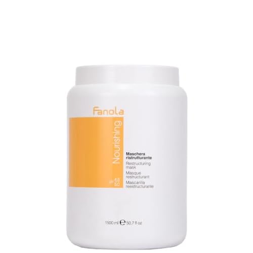 Fanola Deep Conditioning Hair Mask for Damaged Hair - Hydrating Treatment Enriched with Milk Proteins - Softens & Restores Dry, Frizzy & Damaged Strands - Nourishes & Detangles (50.7 Fl oz)