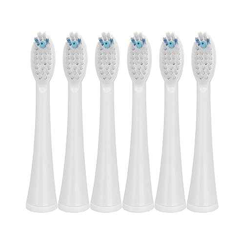Toothbrush Heads Replacement for Waterpik SF-02W, SF-03W, SF-01W Sonic Fushion 2.0 Model, Brush Head with Cover 6 PCS, White
