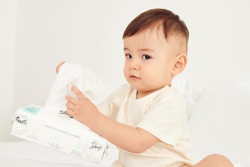 Nest Designs 100% Cotton Baby Wipes for Sensitive Skin - 80 Pack