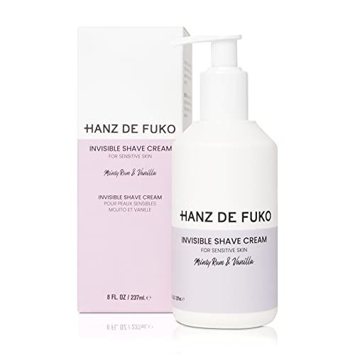 Hanz de Fuko Invisible Shave Cream for Men & Women ? Premium Shaving Cream, Great for Sensitive Skin ? Hypoallergenic Formula with Aloe Vera, Shea Butter, Acai ? Sulfate and Paraben Free ? 8 oz.