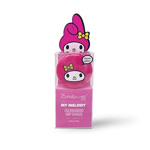 The Cr?me Shop x Sanrio Hello Kitty Macaron Lip Balm (My Melody Strawberry Ice Cream) Korean Cute Scented Pocket Portable Soothing Advanced Must-Have on-The-go