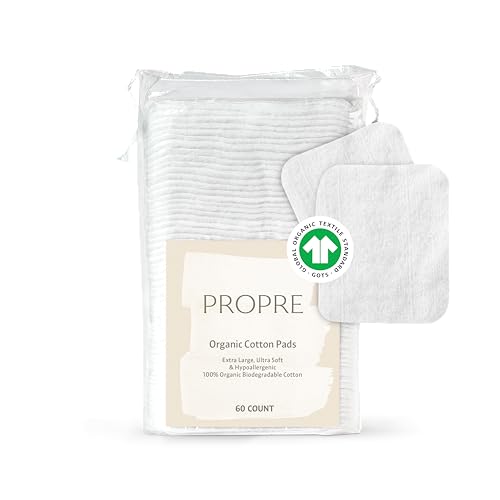 Organic Cotton Pads for Sensitive Skin - XL Biodegradable 2 Pack