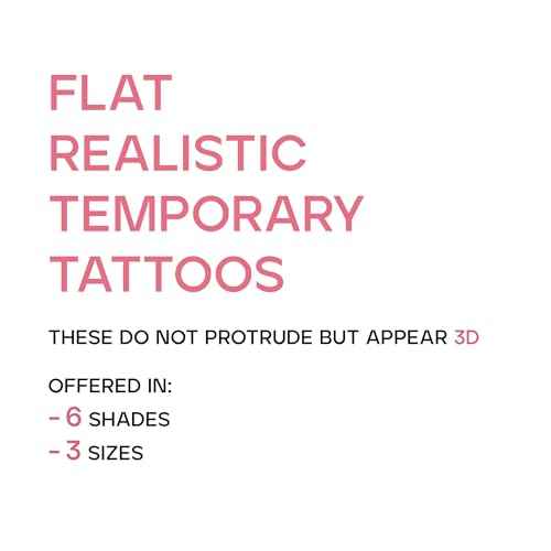 TataTattoos Temporary Realistic Nipple/Areola Tattoo (Cream, Large (Pack of 20))
