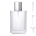 Yerpkefey 100ml Frosted Glass Perfume Spray Bottle with Dispensers - Refillable & Elegant