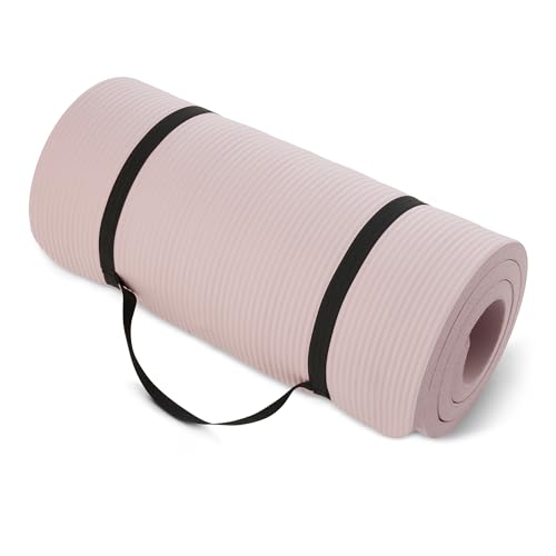 Extra Thick Yoga Mat with Carrying Strap | 1-Inch Memory Foam