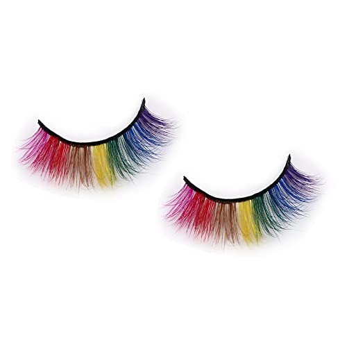 Colored 3D Mink Lashes - 17mm Rainbow Eyelashes